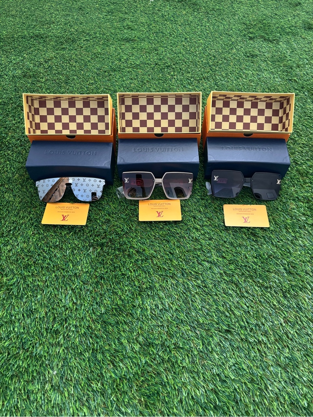 Louis Vuitton Three-Pair Sunglasses Set - Black, Brown, Gradient